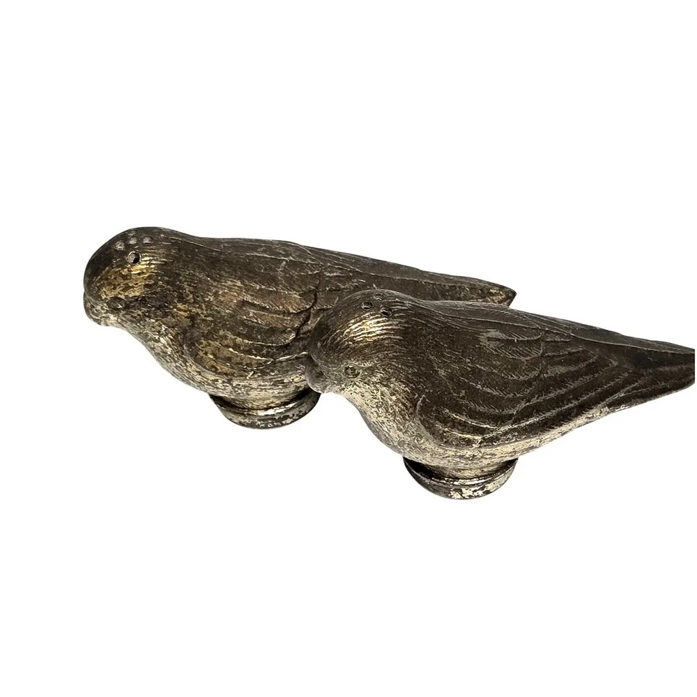 Vintage Bird Salt and Pepper Shakers Set Metallic Vintage Rustic‎ Farmhouse